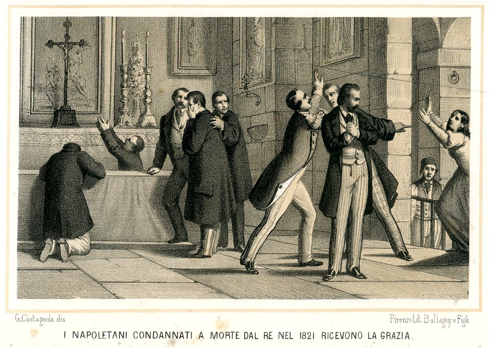 I napoletani condannati a morte dal Re nel 1821 ricevono la grazia