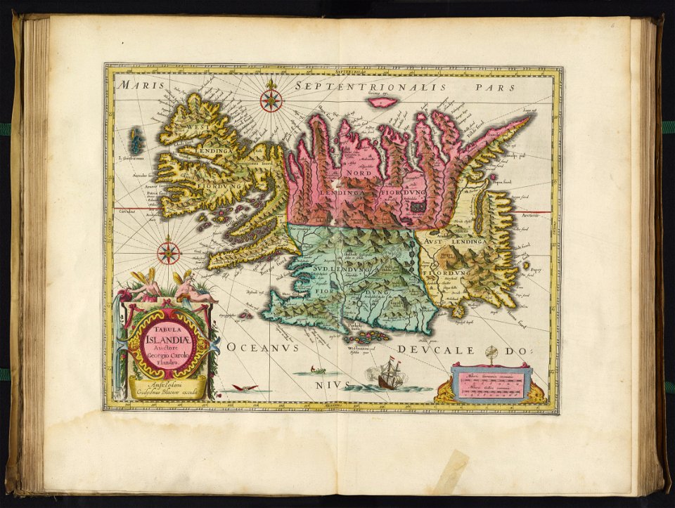 Iceland by Blaeu 1665