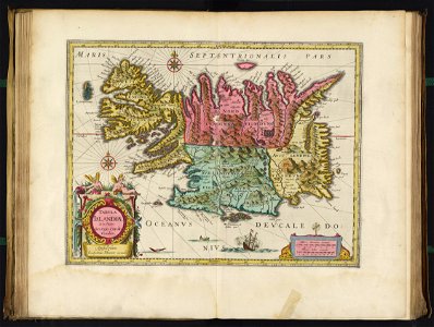 Iceland by Blaeu 1665