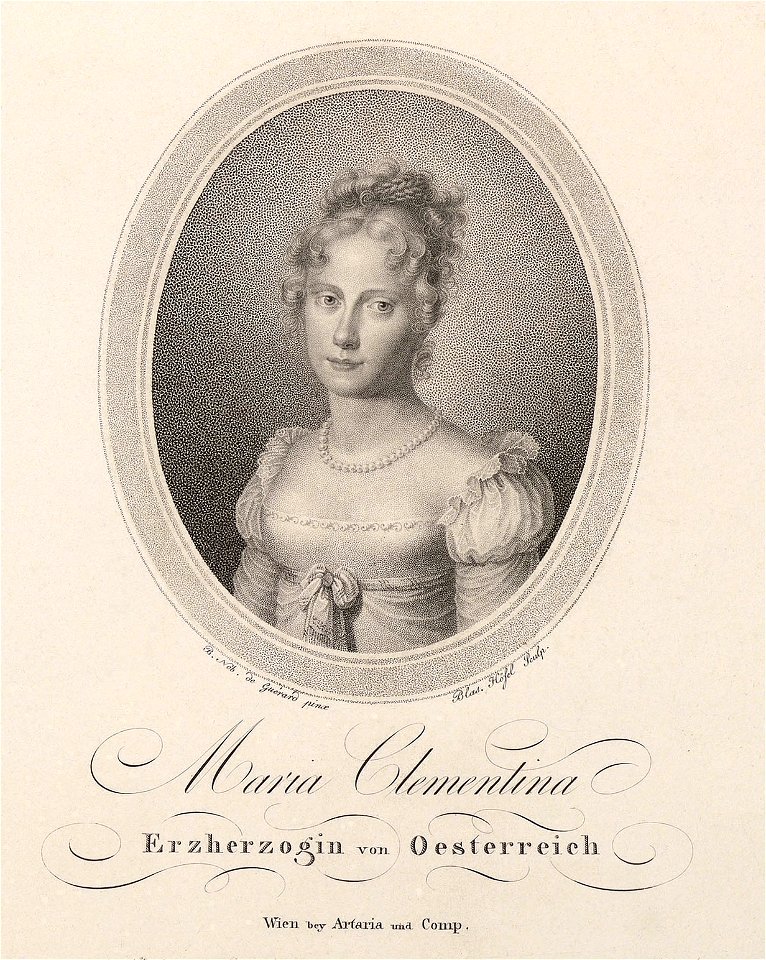Hözel after Guérard - Archduchess Marie Clementina of Austria