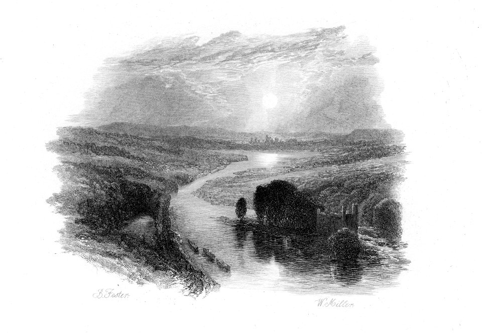Hymn to the Sun engraving by William Miller after Birket Foster