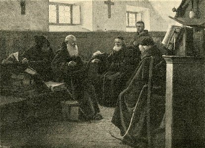 I racconti del missionario, quadro di Italico Brass