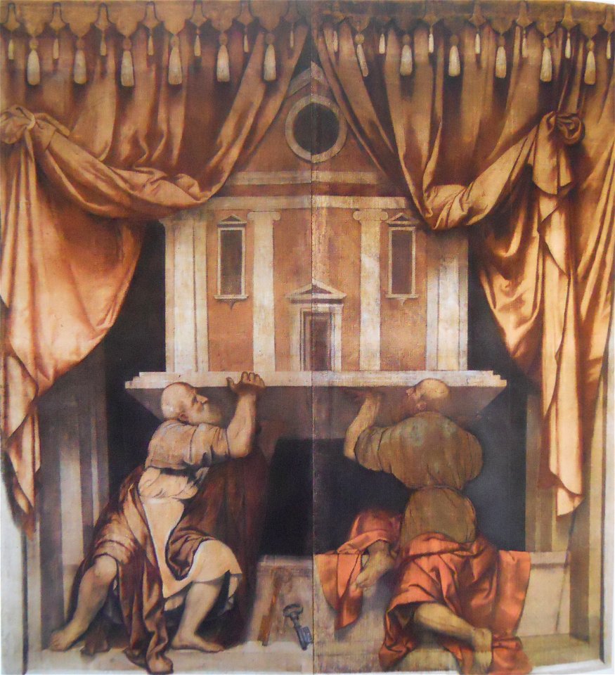 I santi Pietro e Paolo sostengono la chiesa (Moretto)