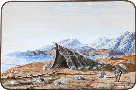 I. E. C. Rasmussen - From a Greenlandic settlement