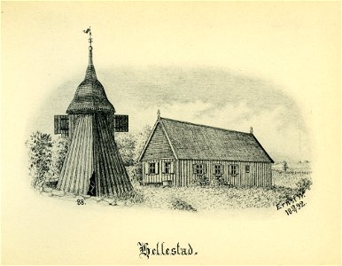 Hällestads kyrka 1892 (Ernst Wennerblad 1902)
