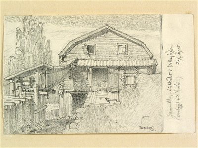 Hälsingland, Ovanåkers sn., Viksjöfors. Gammaldags linskäkta i Viksjöfors - Nordiska museet - NMA.0088243