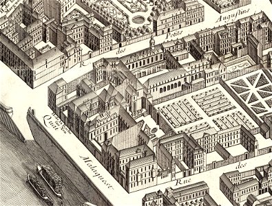 Hôtel de la Roche-sur-Yon on the quai Malaquais, Turgot map of Paris – David Rumsey