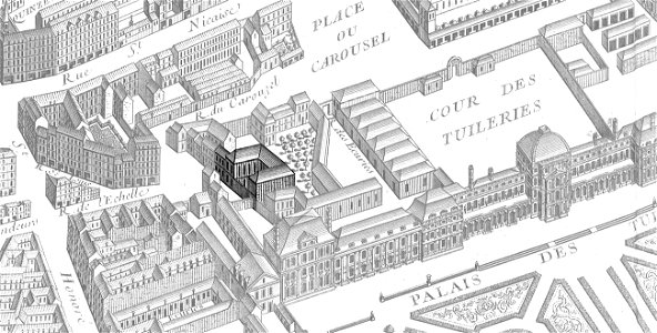 Hôtel de Brionne on the 1739 Paris map of Turgot – KU 15