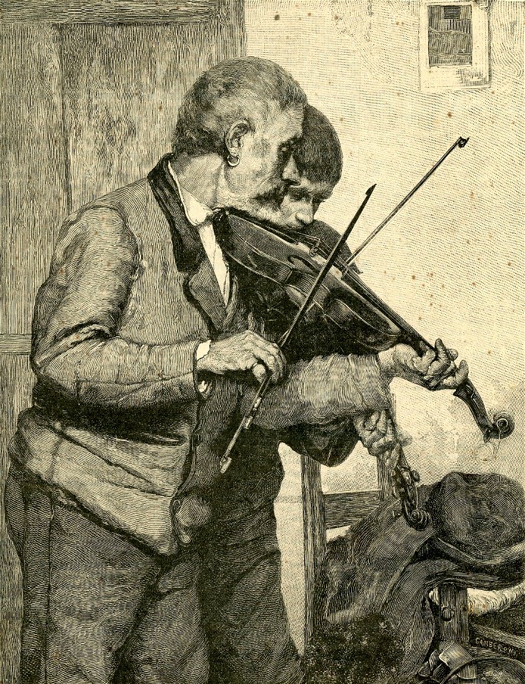 I Paganini del villaggio. – Quadro di Domenico Ferri