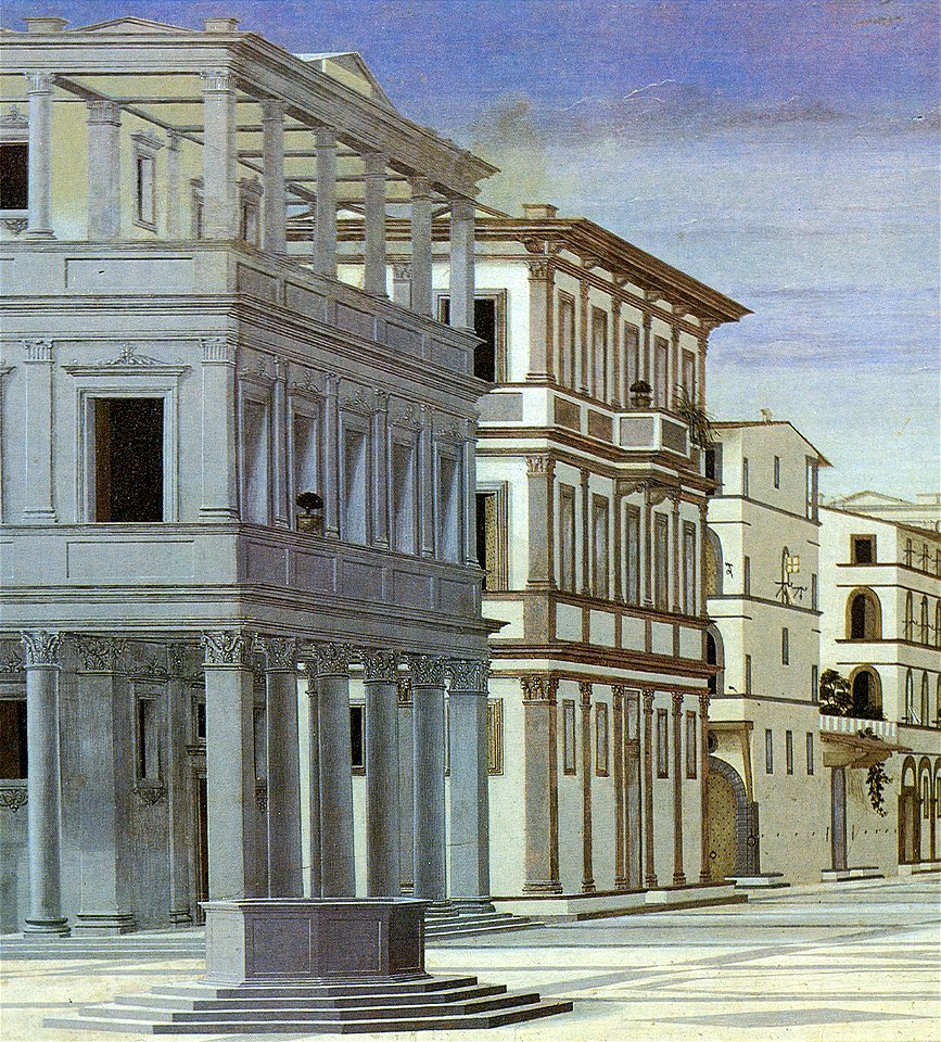 Città ideale, dettaglio - Galleria Nazionale delle Marche, Urbino