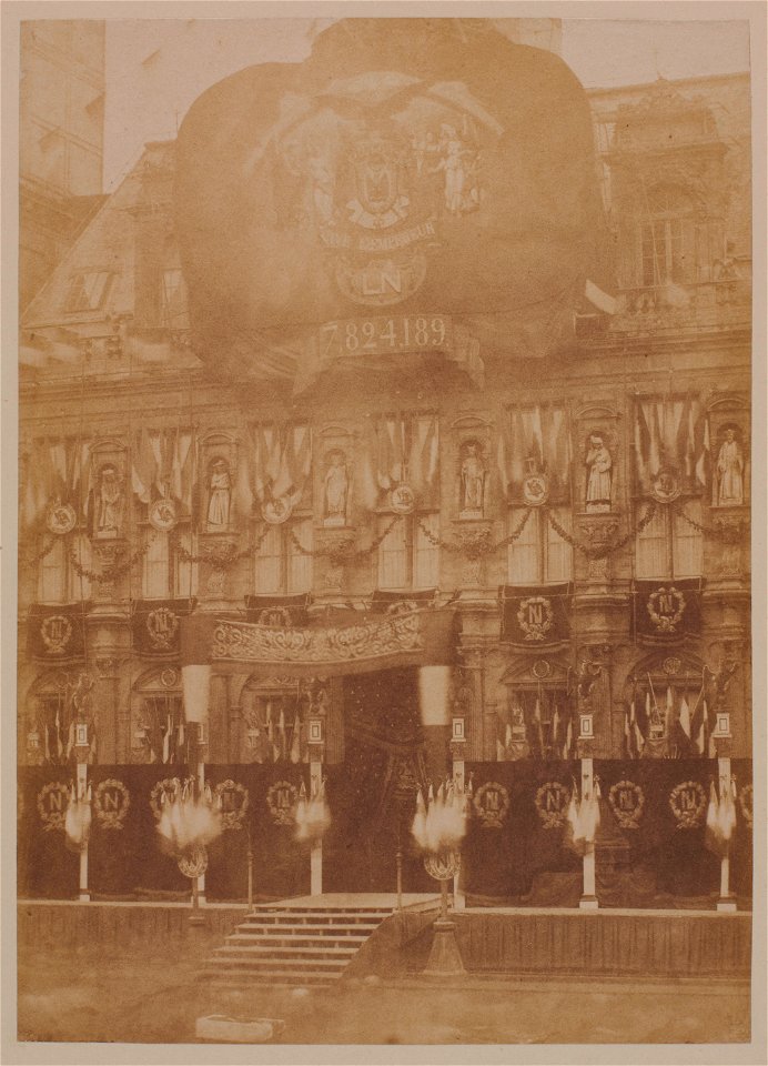 Hôtel de Ville pavoisé - plébiscite novembre 1852