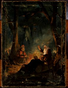 Ignacy Gierdziejewski - Rzewuski, priest Marek and Pułaski in the Niepołomice Forest - 183657 MNW - National Museum in Warsaw