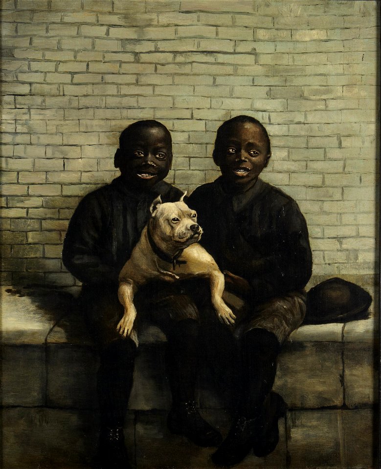 Ida Waugh - Two Boys with Bulldog - 2004-469 - Princeton University Art Museum