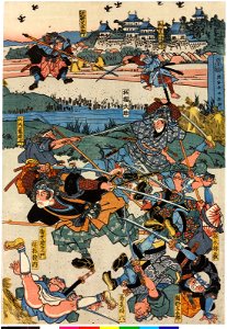 Iga Kozuke adauchi no zu 伊賀上野仇討ち圖 (Revenge at Kozuke in Iga) (BM 2008,3037.19213 1)