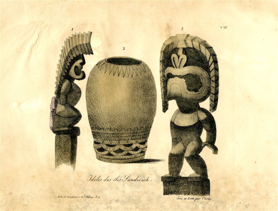 Idols des iles Sandwich (Idols from the Sandwich Islands) (BM Oc2006,Prt.97)