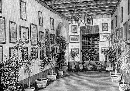 Iglesias – Interno della R. Scuola Tecnica (xilografia)