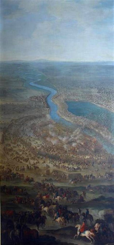 Ignace-Jacques Parrocel - De slag bij Zenta, 11 september 1697, prins Eugenius van Savoie verslaat de Osmaanse troepen, terwij - GG 2596 - Kunsthistorisches Museum