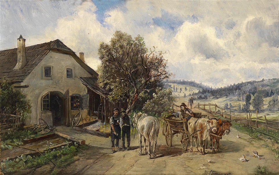 Ignaz Ellminger Vor der Schmiede