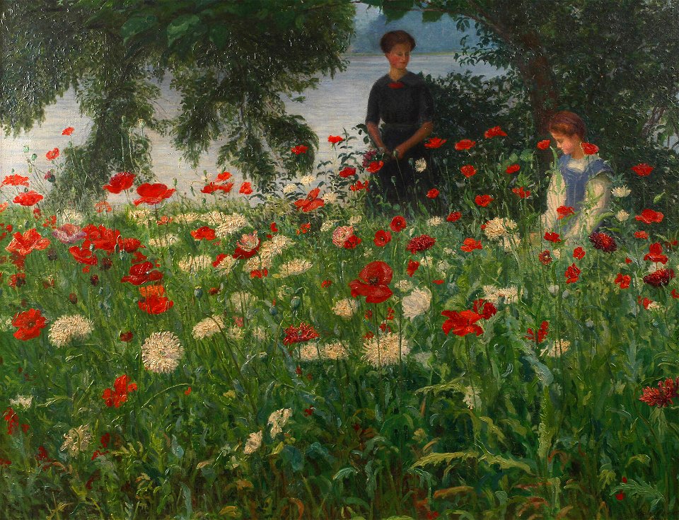 Ida Kupelwieser Wiese mit Mohn (Pörtschach) 1912