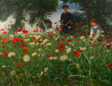 Ida Kupelwieser Wiese mit Mohn (Pörtschach) 1912