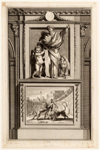 Ignativs, bisschop van Antiochien, te Rome, inde schouwplaats, voor de leeuwen geworpen, objectnr A 47764