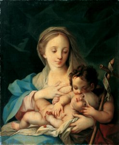 Ignaz Stern - Maria mit dem Kind und dem Johannesknaben - 5923 - Kunsthistorisches Museum. Free illustration for personal and commercial use.