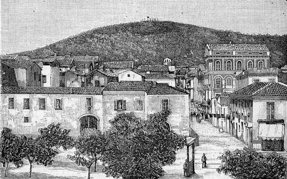 Iglesias – Lungo la passeggiata del Buoncammino (xilografia)