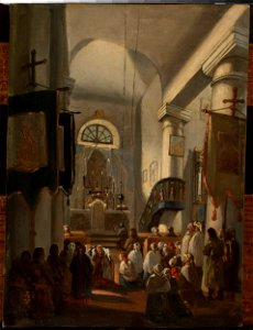 Ignacy Gierdziejewski - Church interior with staffage - MP 576 MNW - National Museum in Warsaw