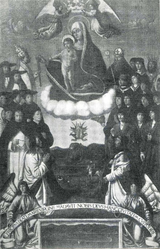 Ignoto del XVII secolo La Vergine del Rosario Chiesa Oratorio della Pace