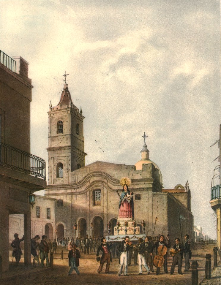 Iglesia de Santo Domingo - Buenos Aires, según Pellegrini