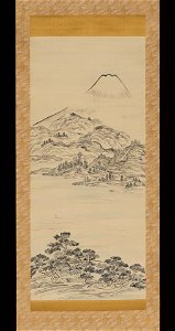 Ike Taiga - Mount Fuji, overlooking from Tago no Ura Bay - 2006.131.8a-d - Yale University Art Gallery