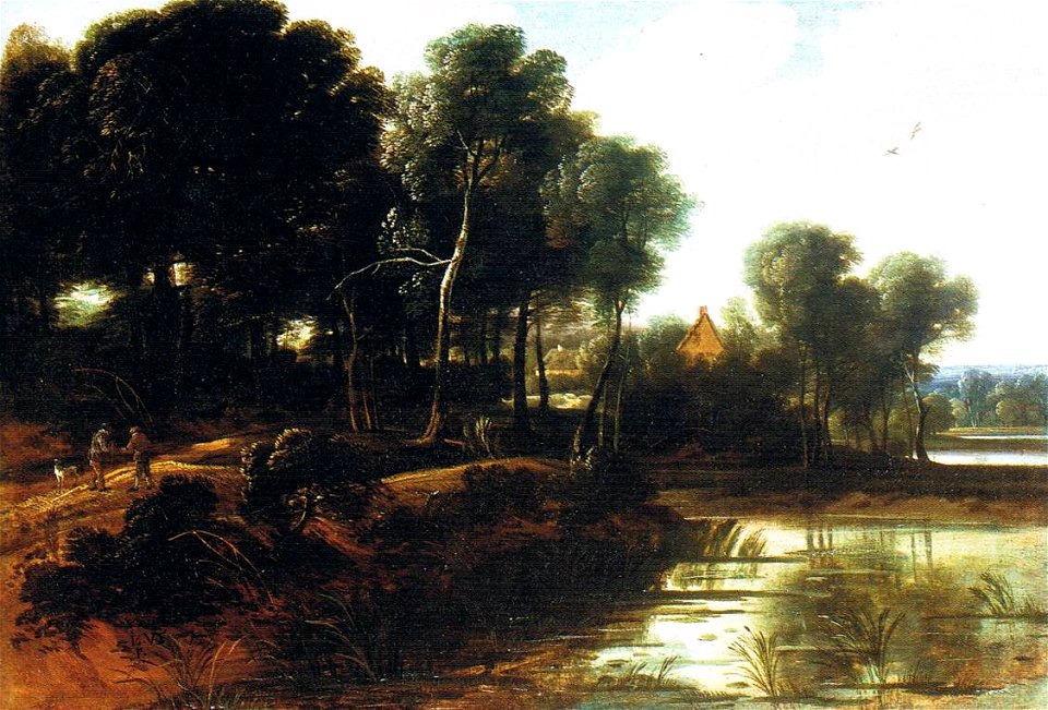 Ignatius van der Stock - Wooded landscape with a lake