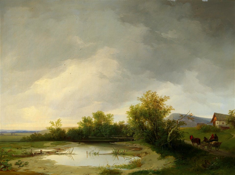 Ignaz Raffalt - Returning home before the storm