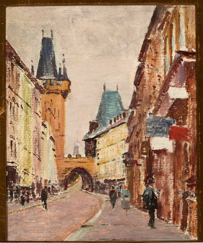 Ignacy Pinkas - Entrance to Charles Bridge in Prague - 184797 MNW - National Museum in Warsaw