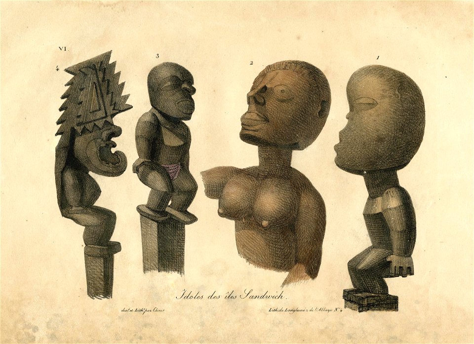 Idoles des iles Sandwich (Idols from the Sandwich Islands) (BM Oc2006,Prt.96)