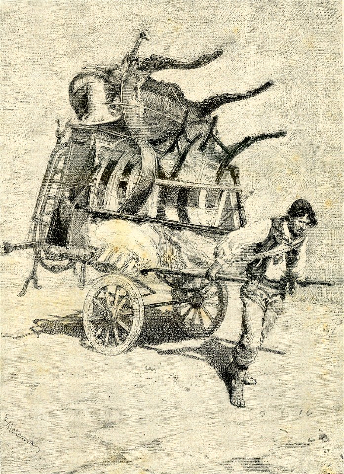 Il San Michele a Napoli, - disegno dal vero di Edoardo Matania
