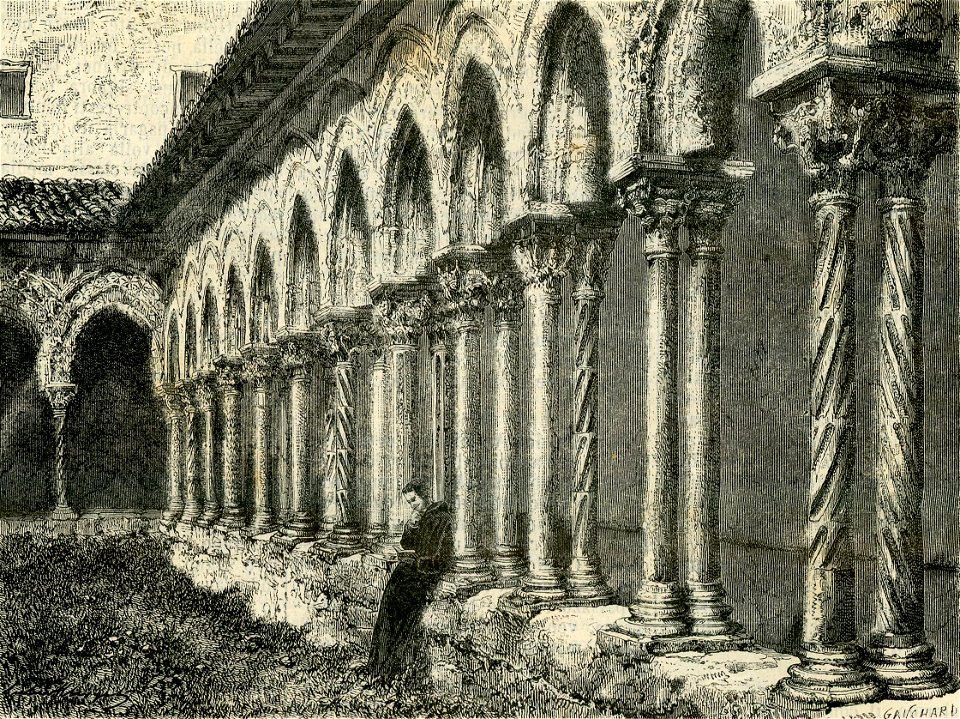 Il Chiostro dei benedettini a Monreale