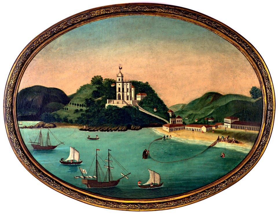 Igreja e praia da Glória, da coleção Museu Histórico Nacional