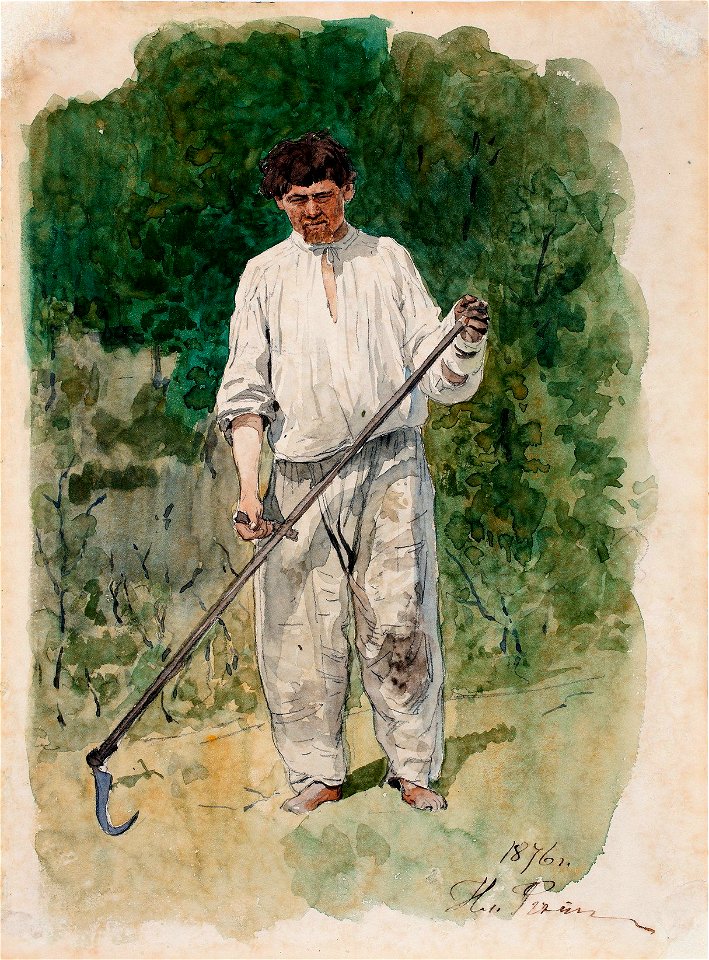 Ilja Jefimovitš Repin - The Scytheman - A-1995-88 - Finnish National Gallery