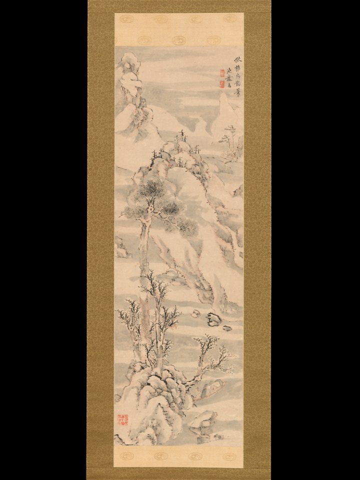 Ike Taiga - Wintry Landscape, in the Style of Guo Zhongshu - 2015.300.162 - Metropolitan Museum of Art