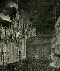 Il Duomo di Milano, illuminato a fuochi di bengala
