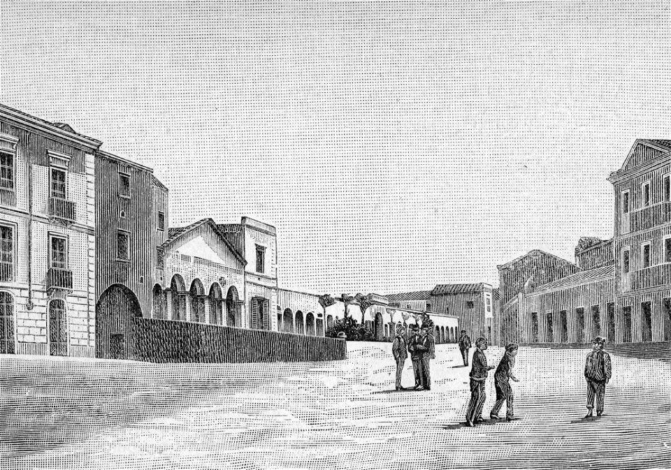 Iglesias – Piazza del mercato (xilografia)
