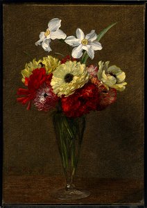 Ignace-Henri-Jean-Théodore Fantin-Latour - Vase of Flowers - 1943.237 - Fogg Museum