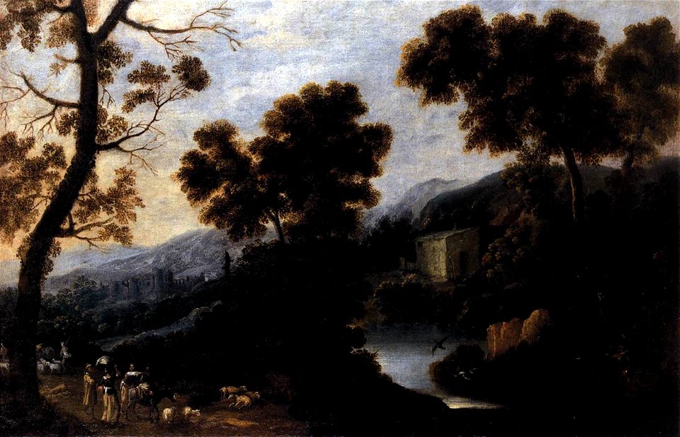 Ignacio de Iriarte - Landscape with Figures - WGA11859
