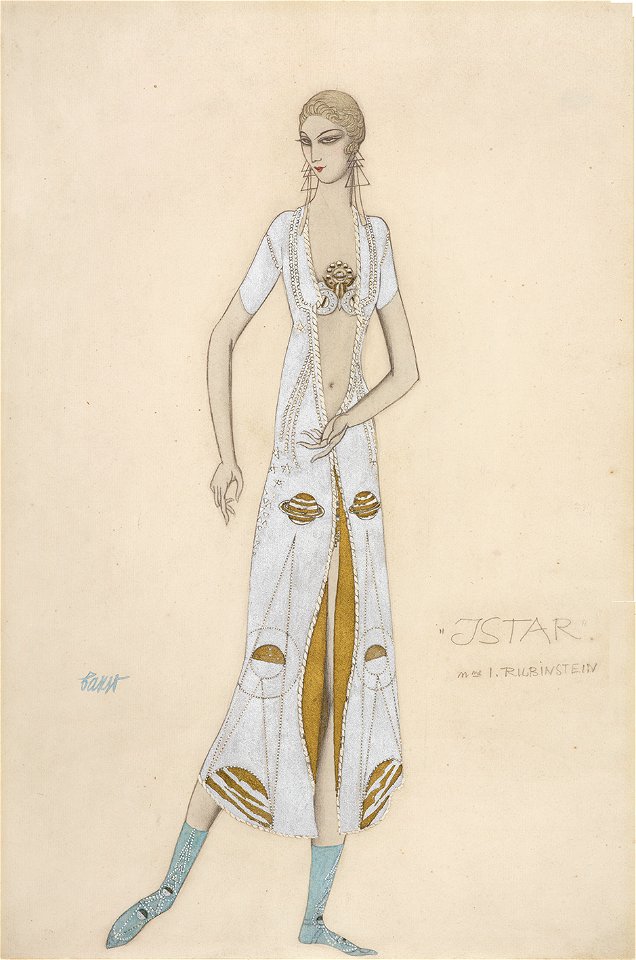 Ida Rubinstein as Istar by L. Bakst (1924)