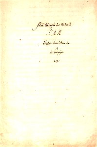 Idée abregée des Etudes de S.A.R. Victor Amé Duc de Savoje
