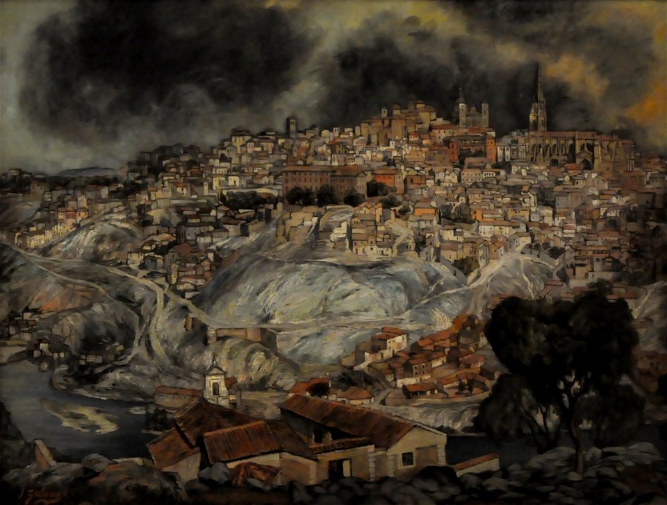 Ignacio Zuloaga Zabaleta (1870-1945) - Gezicht op Toledo - Madrid Bellas Artes 21-03-2010 11-54-27