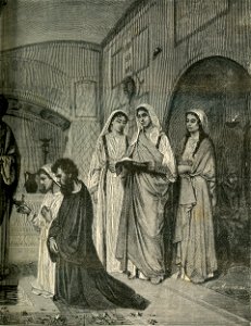 Il battesimo nelle catacombe, - quadro di Alessandro Ceccarini b