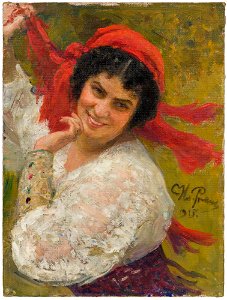 Ilja Jefimovitsj Repin - Adelaide von Skilondz, 1882-1969, operasångerska, sångpedagog, gift med Vladislav Skilondz - NMGrh 3921 - Nationalmuseum