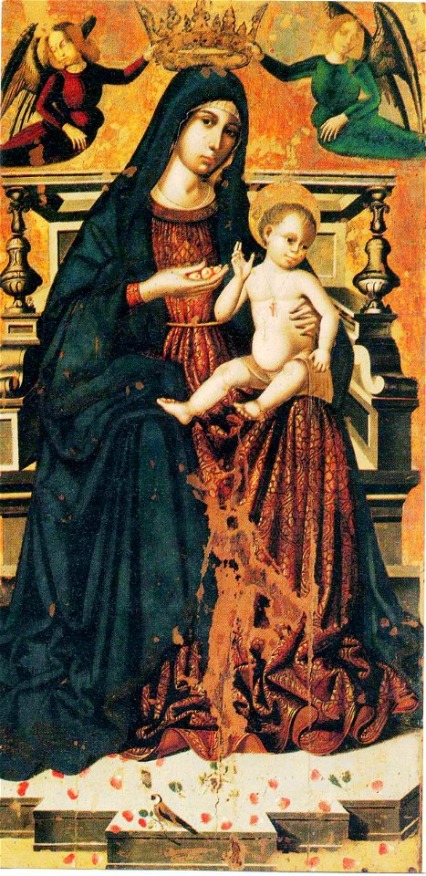 Ignoto del XVI secolo Madonna in trono col Bambino Messina Museo Regionale